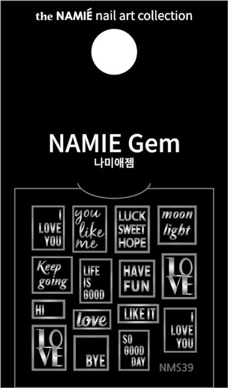 NAMIE Gem 美甲裝飾藝術貼紙 Normal Metallic 39