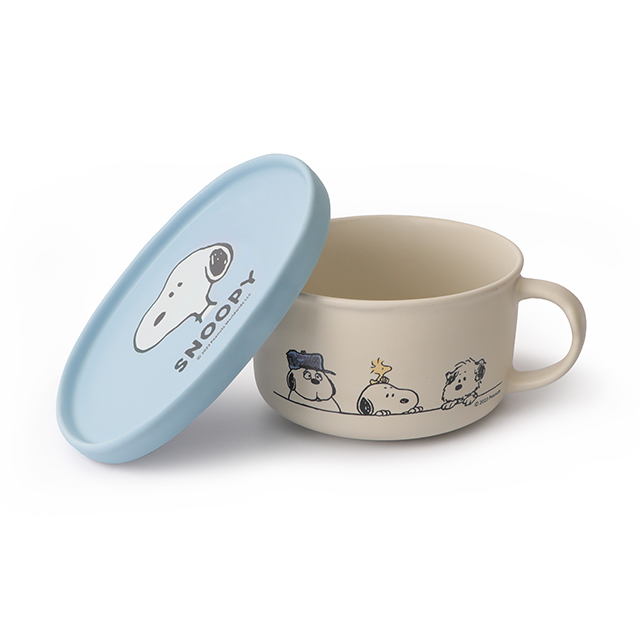 Peanuts史努比陶瓷碗盤組-泡麵碗+點心盤