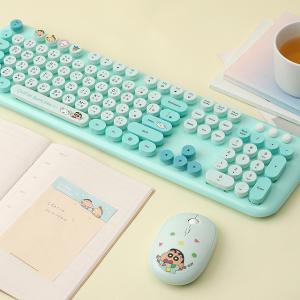 Peanuts史努比/蠟筆小新/迪士尼三眼怪/櫻桃小丸子無線鍵盤滑鼠組