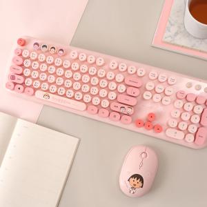 Peanuts史努比/蠟筆小新/迪士尼三眼怪/櫻桃小丸子無線鍵盤滑鼠組