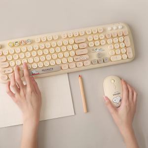 Peanuts史努比/蠟筆小新/迪士尼三眼怪/櫻桃小丸子無線鍵盤滑鼠組