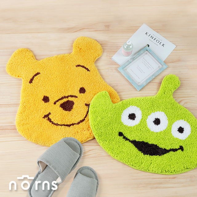 迪士尼大臉造型吸水防滑植絨腳踏墊 可機洗