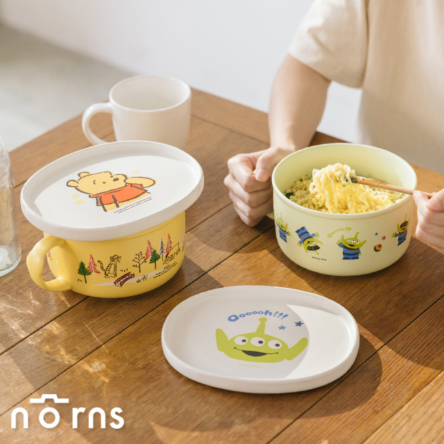 迪士尼陶瓷碗盤組-泡麵碗+點心盤