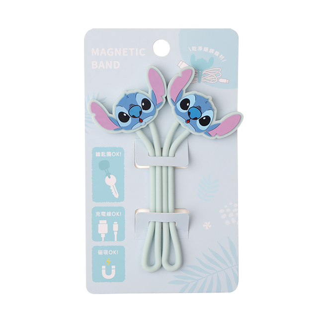 迪士尼磁吸矽膠綁帶線材收納集線器