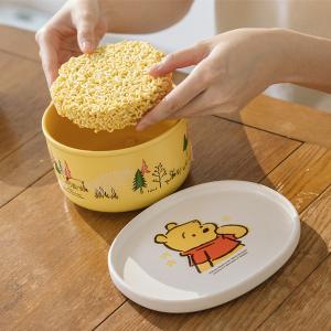 迪士尼陶瓷碗盤組-泡麵碗+點心盤
