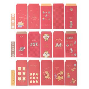 迪士尼燙金紅包袋5入組-附貼紙
