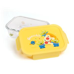 迪士尼三眼怪耐熱玻璃保鮮盒1000ml 適用於微波爐烤箱