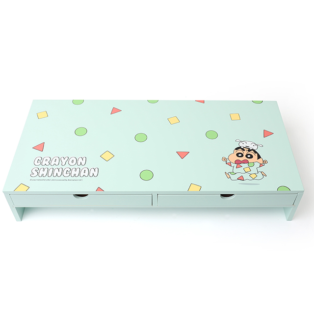 蠟筆小新桌上型抽屜收納螢幕鍵盤收納架