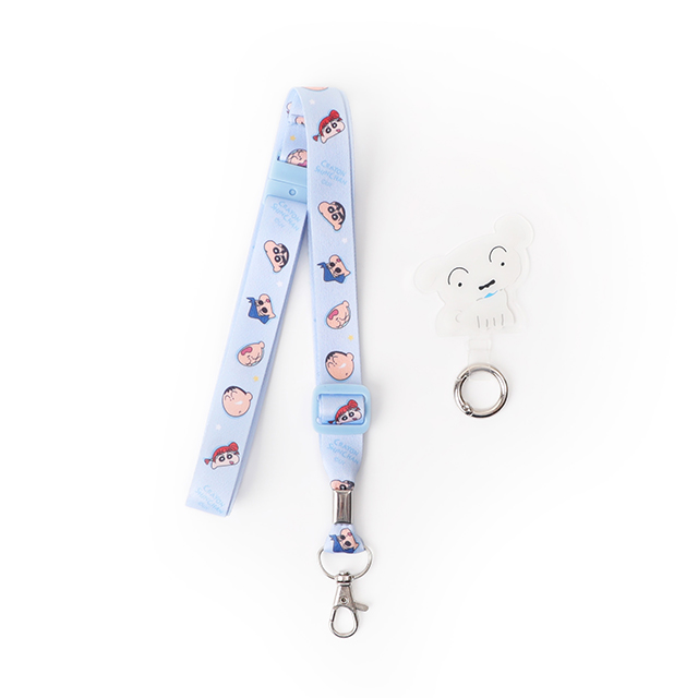 蠟筆小新手機夾片可側背手機掛繩組