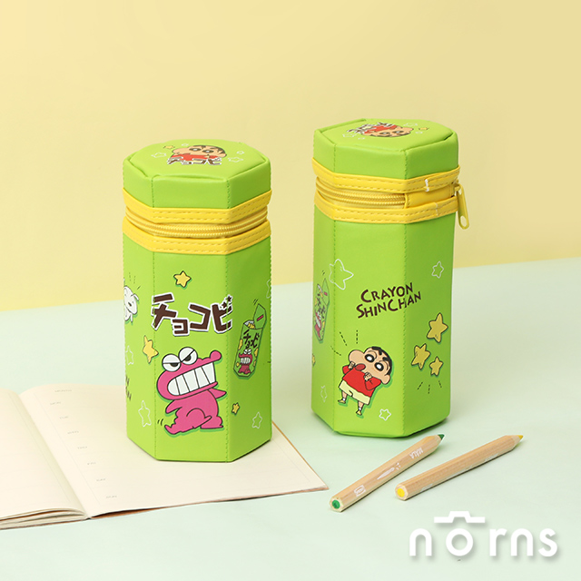 蠟筆小新巧克比餅乾盒造型六角筆袋