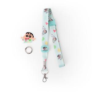 蠟筆小新手機夾片可側背手機掛繩組