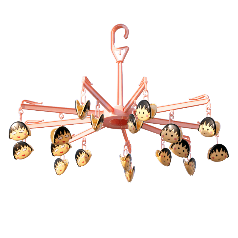 櫻桃小丸子造型折疊式曬衣夾組18P