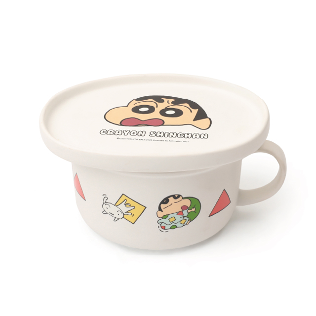 蠟筆小新陶瓷碗盤組-湯碗+盤子