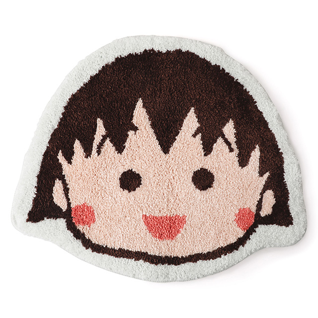 櫻桃小丸子造型吸水防滑植絨腳踏墊 可機洗