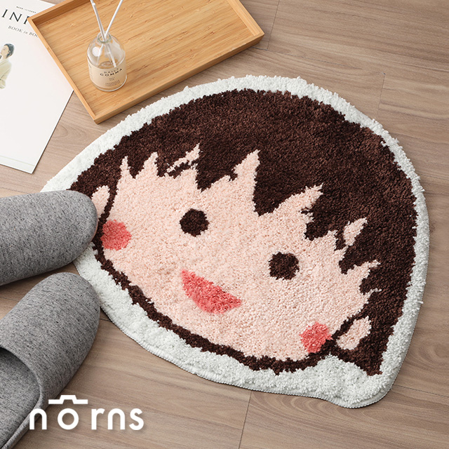 櫻桃小丸子造型吸水防滑植絨腳踏墊 可機洗