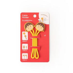 櫻桃小丸子矽膠綁帶線材收納集線器