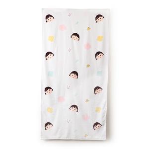 櫻桃小丸子100%純棉長絨棉浴巾70x140cm