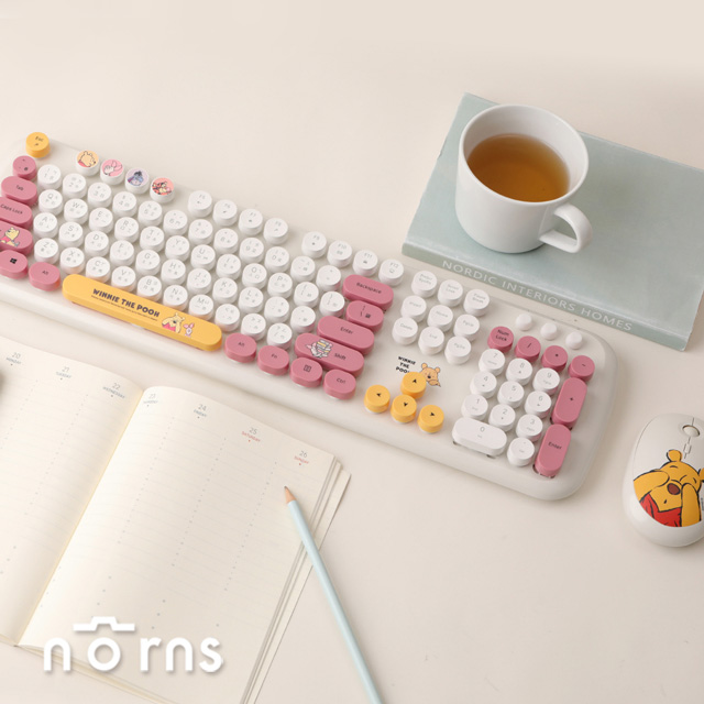 迪士尼小熊維尼無線鍵盤滑鼠組