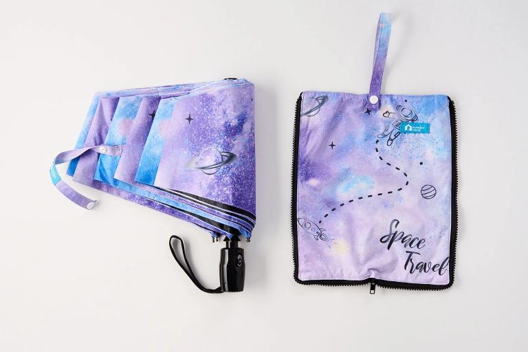 太空漫步自動傘|大傘面23吋|附吸水傘套|台灣福懋傘布(防曬/抗UV/防風/安全不回彈)