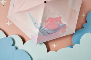 鯨的雲朵飛行自動傘|聯名傘|微光分子|大傘面23吋|台灣福懋傘布(防曬/抗UV/防風/雨傘/安全不回彈)