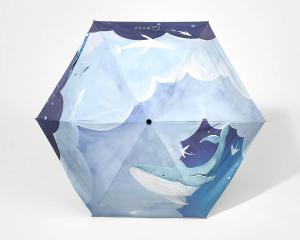 鯨的雲朵飛行自動傘|聯名傘|微光分子|大傘面23吋|台灣福懋傘布(防曬/抗UV/防風/雨傘/安全不回彈)