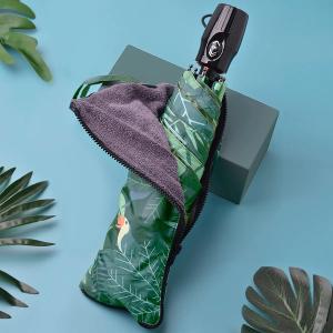 暗夜叢林自動傘|大傘面23吋|附吸水傘套|台灣福懋傘布(防曬/抗UV/防風/安全不回彈)