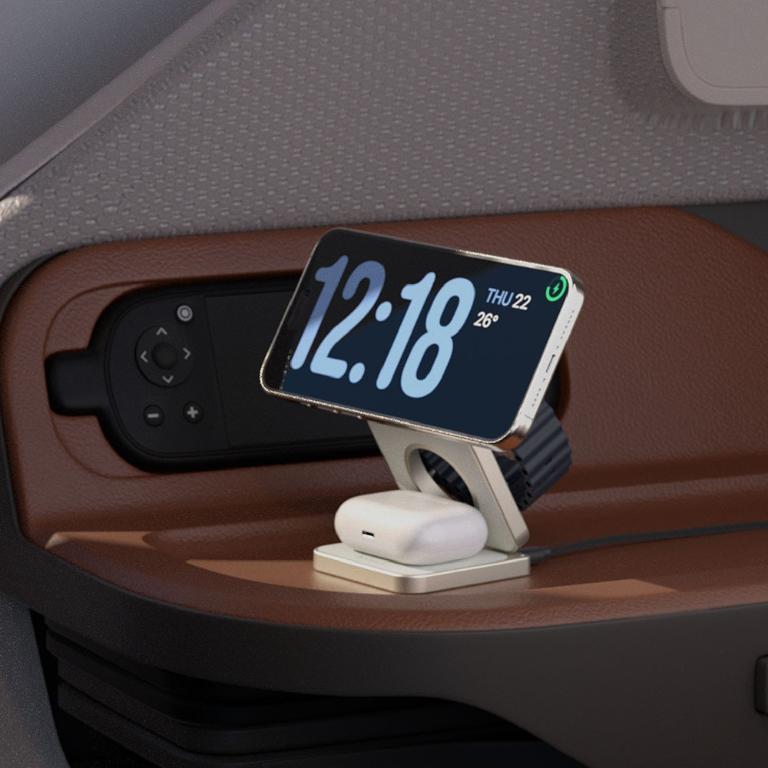 ADAM 亞果元素 Mag 3 Pro Qi2 15W磁吸三用無線充電座