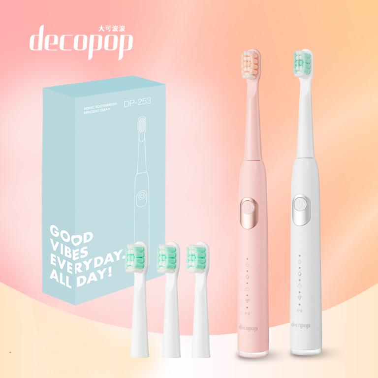 decopop 極淨鑽白音波電動牙刷(靚白刷) DP-253