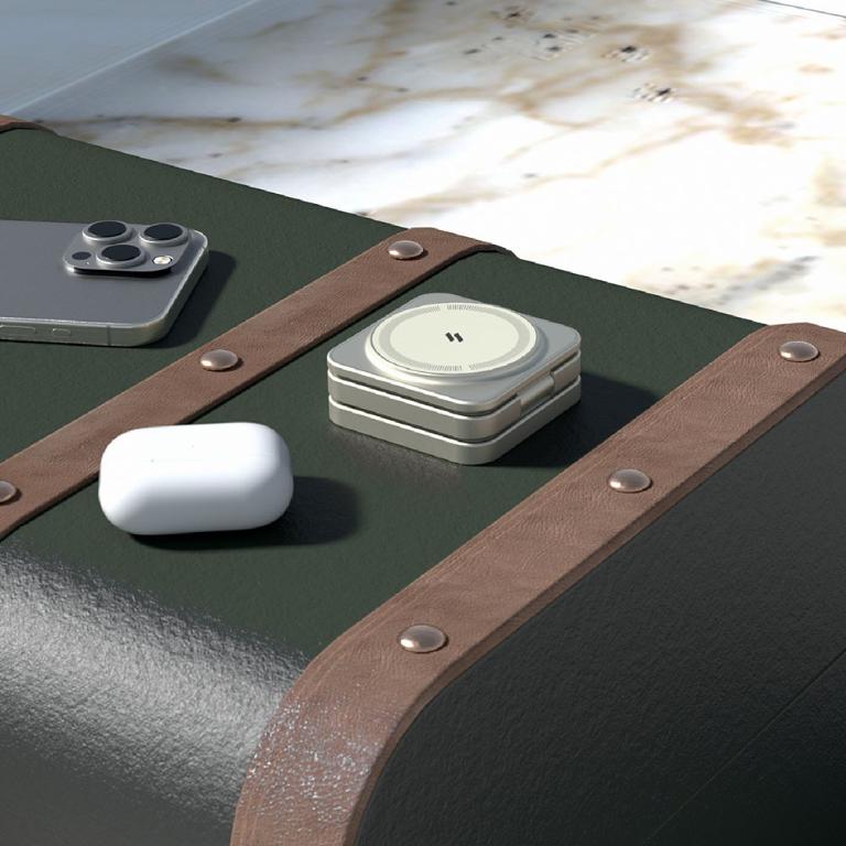 ADAM 亞果元素 Mag 3 Pro Qi2 15W磁吸三用無線充電座