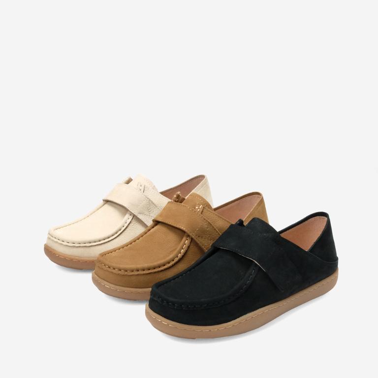 Ben&1966 高級磨砂牛皮慵懶兩穿舒適厚底包鞋-黑(248081)