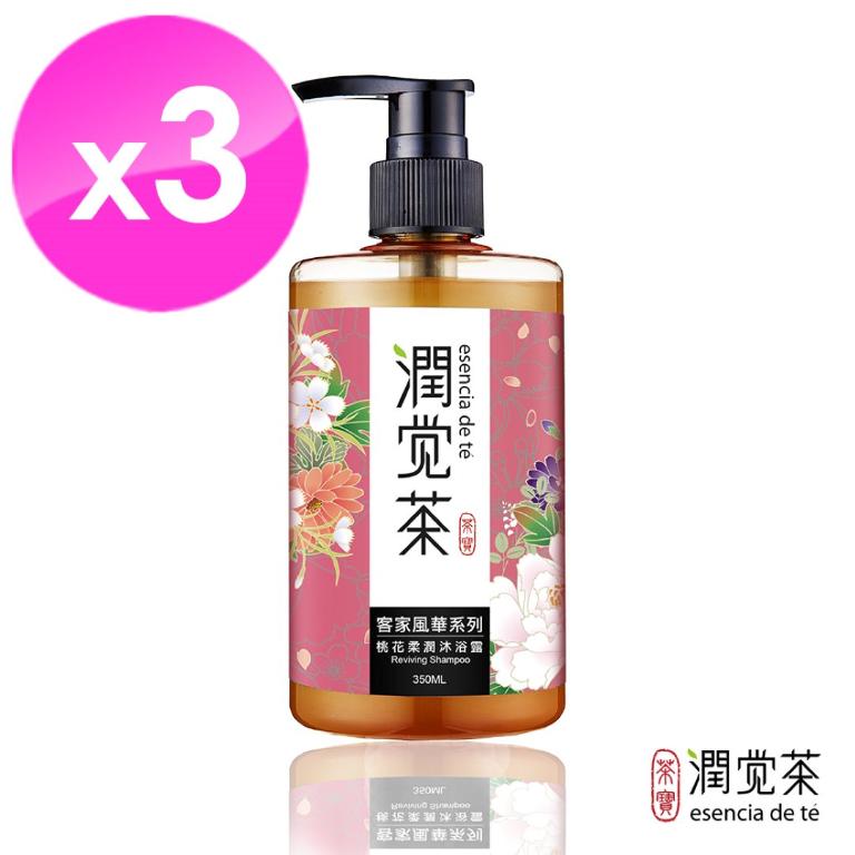 潤覺茶 桃花植潤茶籽沐浴露*3