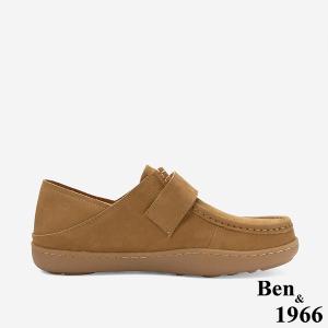 Ben&1966 高級磨砂牛皮慵懶兩穿舒適厚底包鞋-卡其(248082)