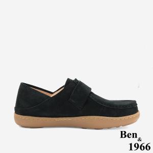 Ben&1966 高級磨砂牛皮慵懶兩穿舒適厚底包鞋-黑(248081)