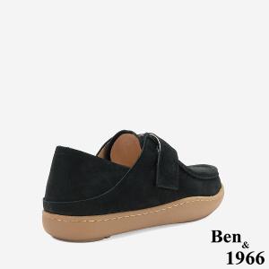 Ben&1966 高級磨砂牛皮慵懶兩穿舒適厚底包鞋-黑(248081)