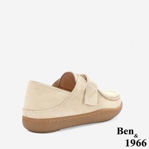 Ben&1966 高級磨砂牛皮慵懶兩穿舒適厚底包鞋-杏色(248083)
