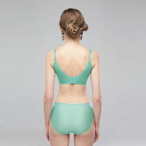 【思薇爾】花菱魅影系列M-XXL蕾絲刺繡中腰三角女內褲(仙湖綠)