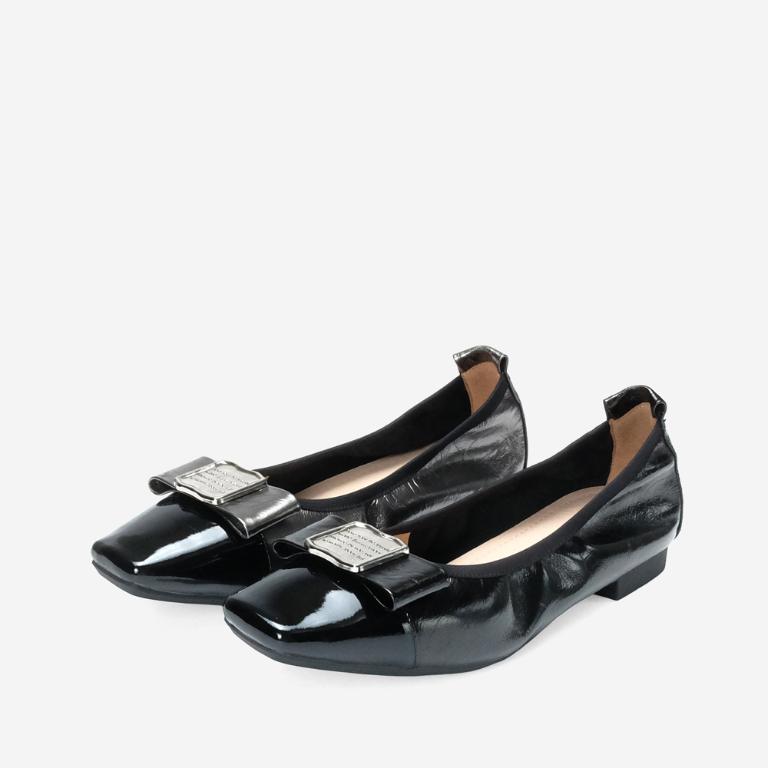 Ben&1966 高級質感牛皮銀釦方頭包鞋-黑(248251)