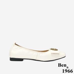 Ben&1966 高級植鞣羊皮柔軟舒適包鞋-米白(248282)