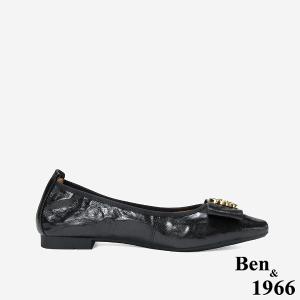 Ben&1966 高級植鞣羊皮柔軟舒適包鞋-黑(248281)