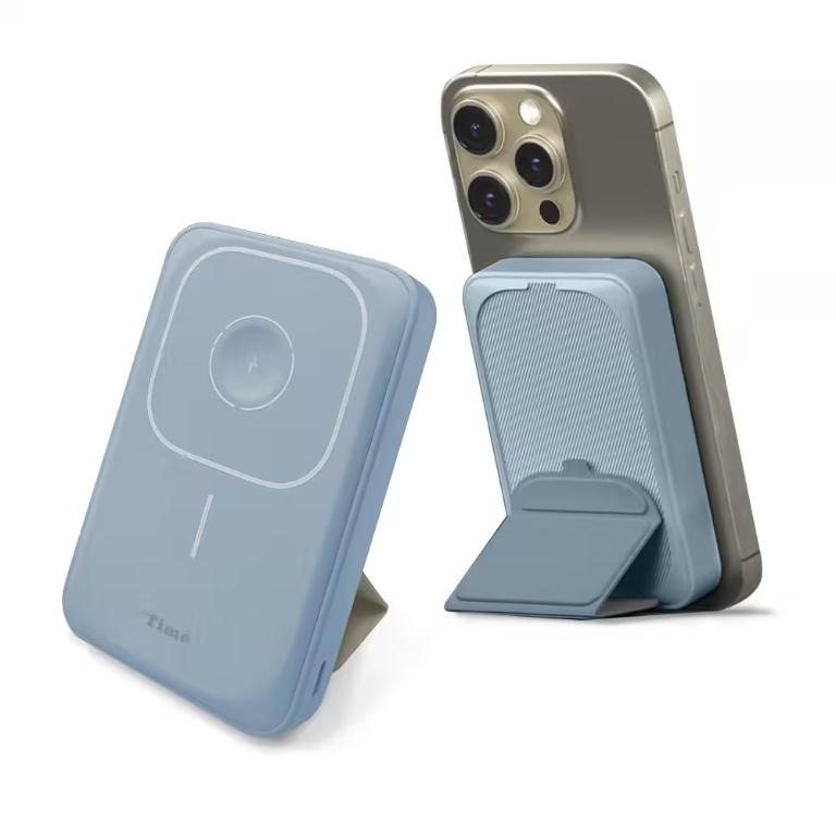 Timo 磁吸三用 支架無線充行動電源 13000mah POT-453