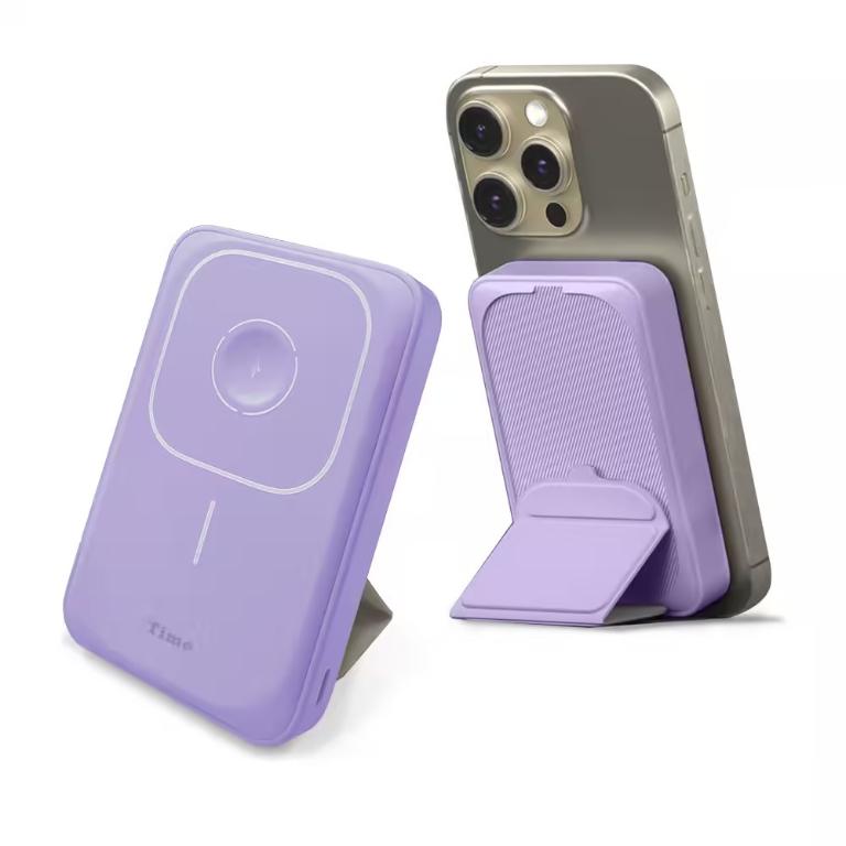 Timo 磁吸三用 支架無線充行動電源 13000mah POT-453