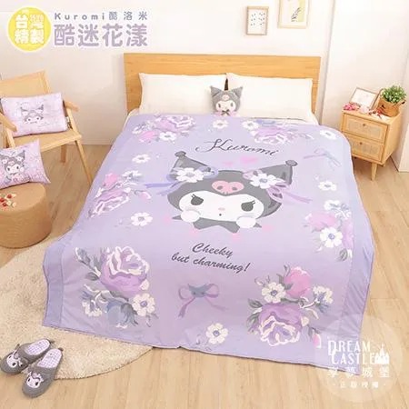 雙人冬夏兩用被套6x7-三麗鷗酷洛米Kuromi 酷迷花漾-紫