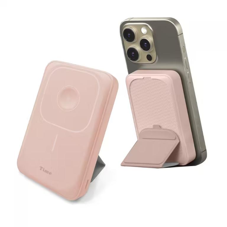 Timo 磁吸三用 支架無線充行動電源 13000mah POT-453