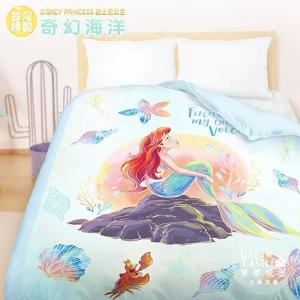 雙人冬夏兩用被套6x7-迪士尼公主小美人魚 奇幻海洋-藍綠