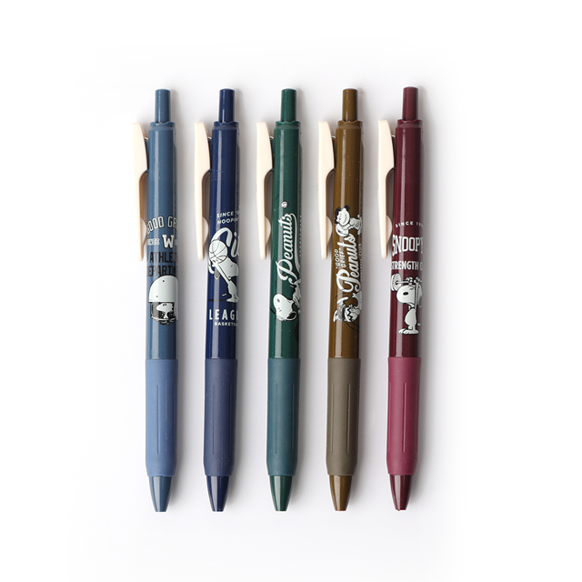 Peanuts史努比復古原子筆5入組(運動)