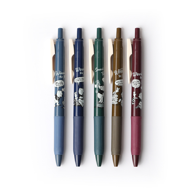 迪士尼小熊維尼復古原子筆5入組