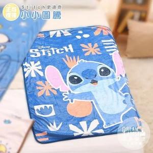四季萬用法蘭絨毯90x120cm-迪士尼史迪奇Stitch 小小圖騰-藍