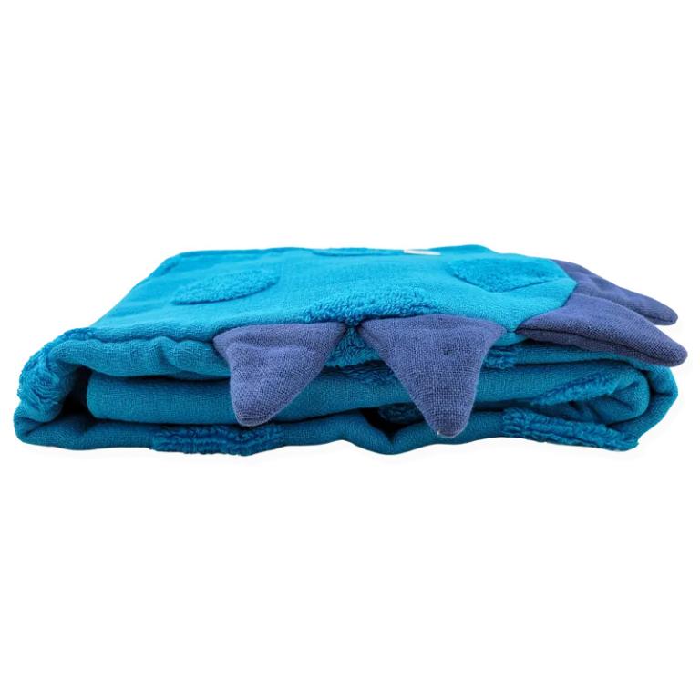 日本 kontex-今治SOF點點系列-恐龍連帽浴巾+諾卡草本寶寶秀秀霜40g*2 (附禮盒/提袋/可愛品牌小卡可代寫)