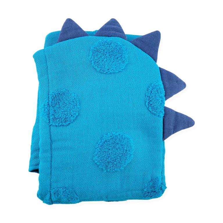 日本 kontex-今治SOF點點系列-恐龍連帽浴巾+諾卡草本寶寶秀秀霜40g*2 (附禮盒/提袋/可愛品牌小卡可代寫)