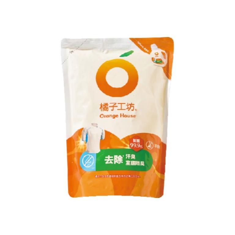 【箱購】橘子工坊 天然濃縮制菌去味洗衣精-補充包 1500ml x6包 (11/24起依訂購順序出貨)